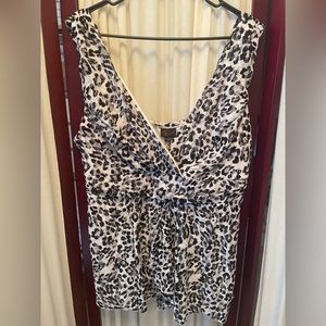 Torrid 3. Leopard print v-neck ruffle.